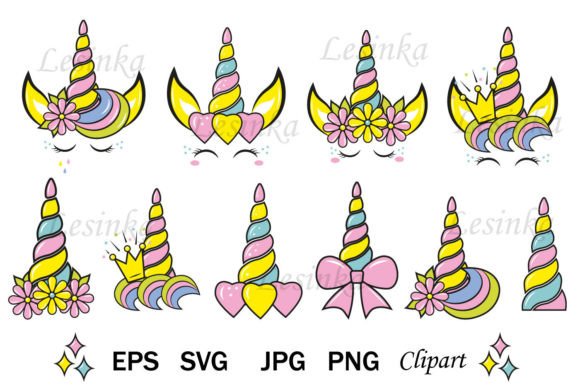 Download Unicorn Head Bundle, Unicorn Horn Svg C - Unicorn horn svg Collection