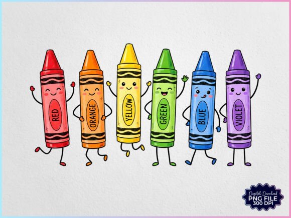 Download Crayons Friends Back to School PNG - Friends Collection