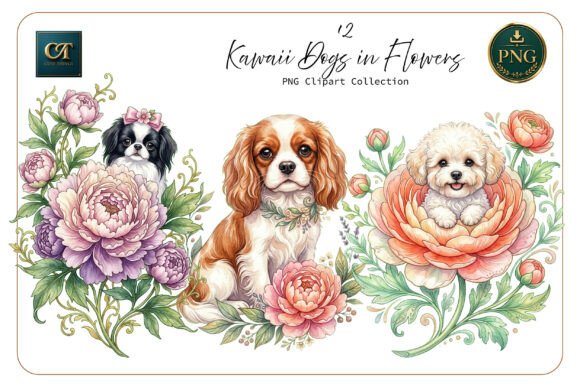 Download Cute Cavalier Spaniel and Friends - Friends Collection
