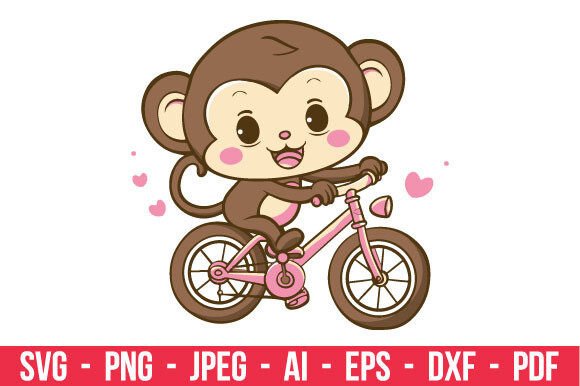 Download Playful Biking Monkey SVG - Monkey svg Collection